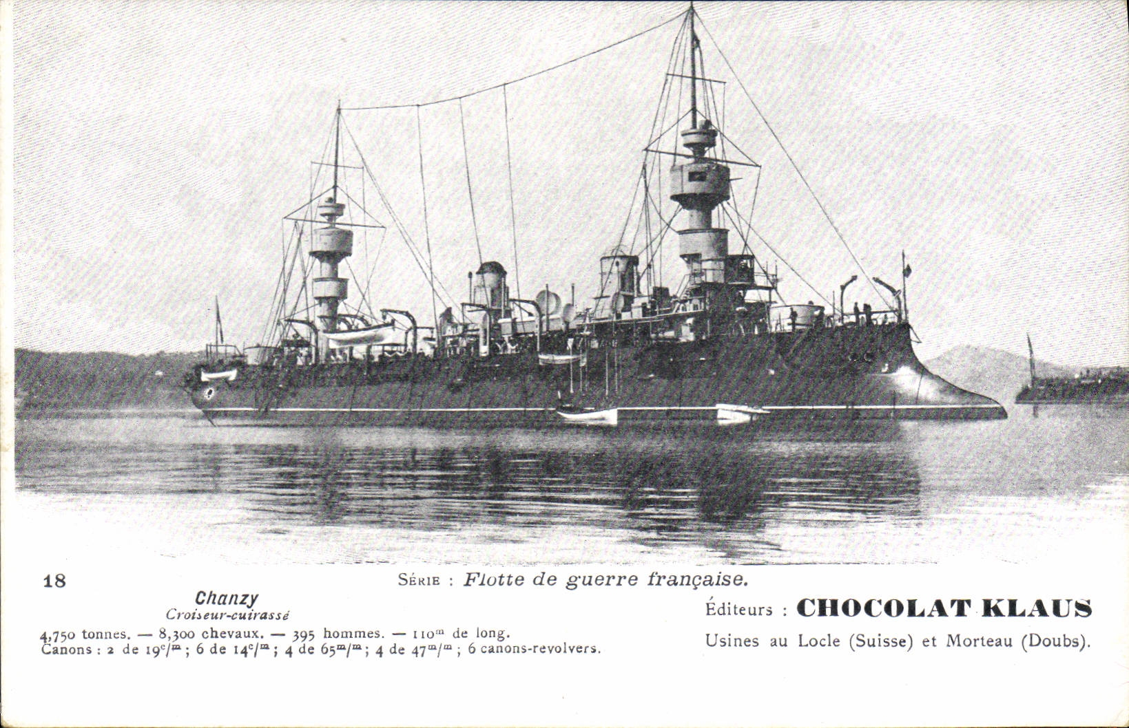 CPA Bateau de Guerre Chanzy Croiseur Cuirasse 