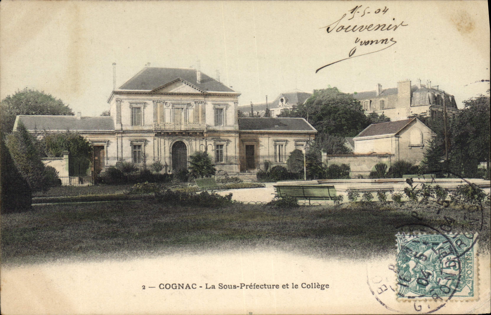 CPA Cognac La Sous Prefecture et le College 