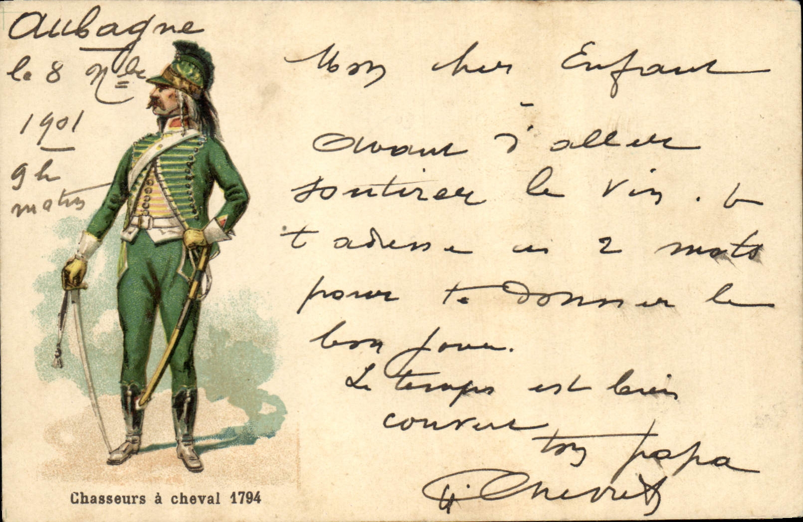 CPA Militaria Chasseurs a cheval 1794