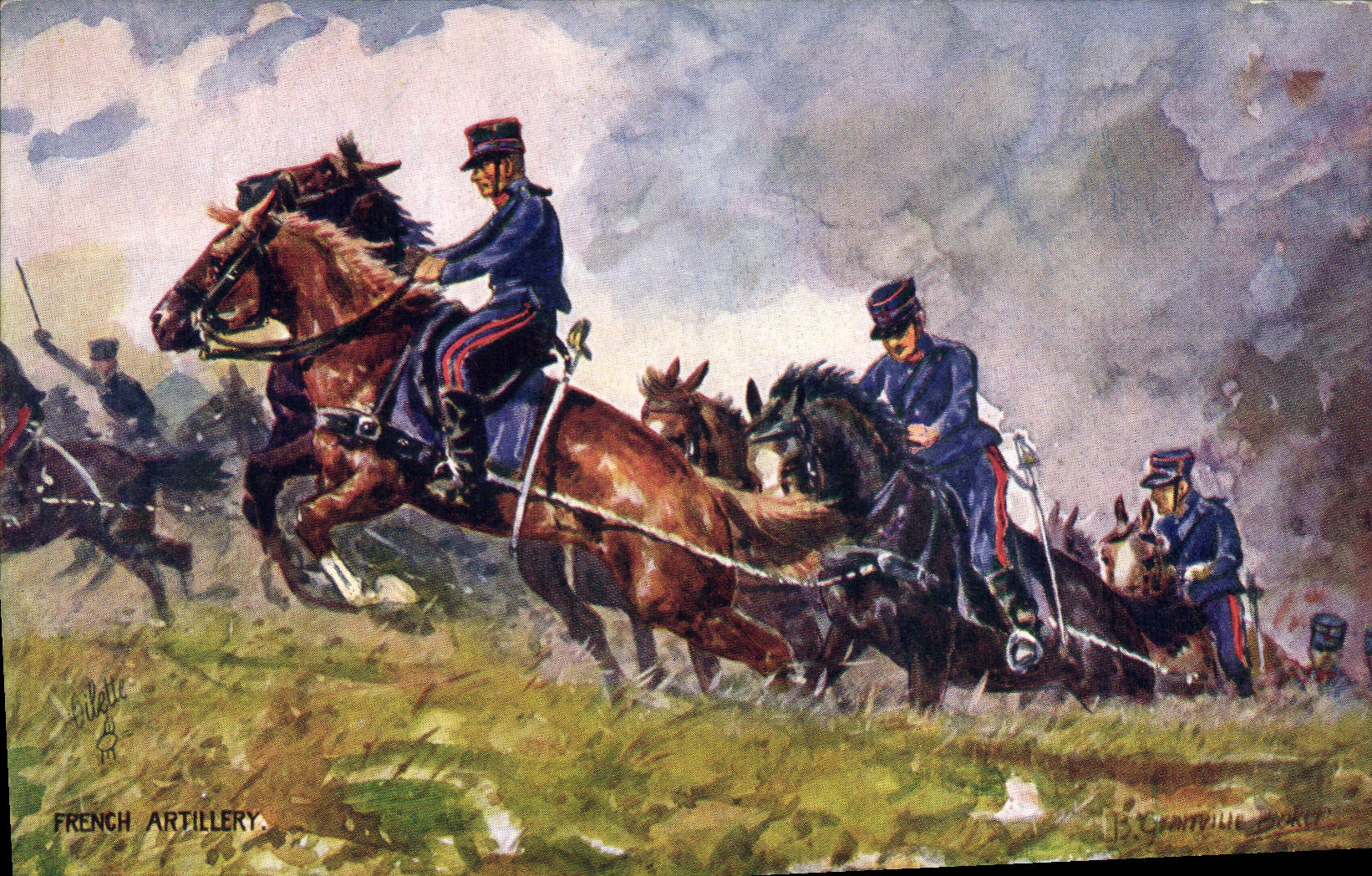 CPA Militaria French artillery
