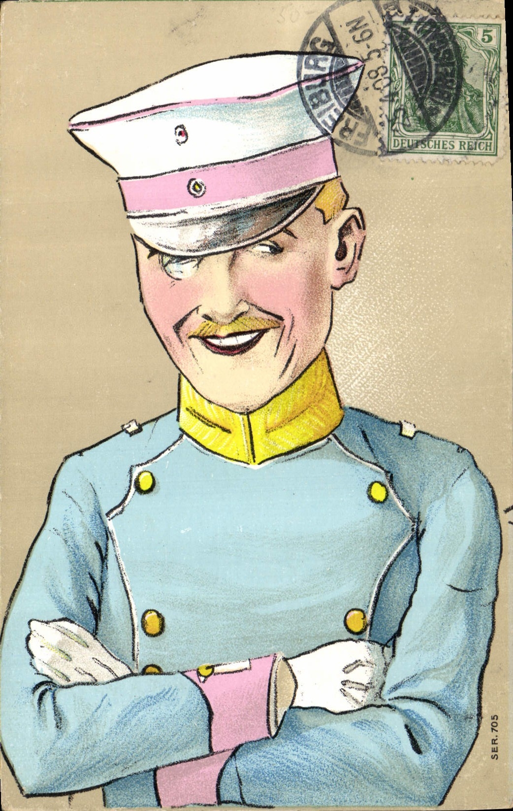 CPA Militaria Officier