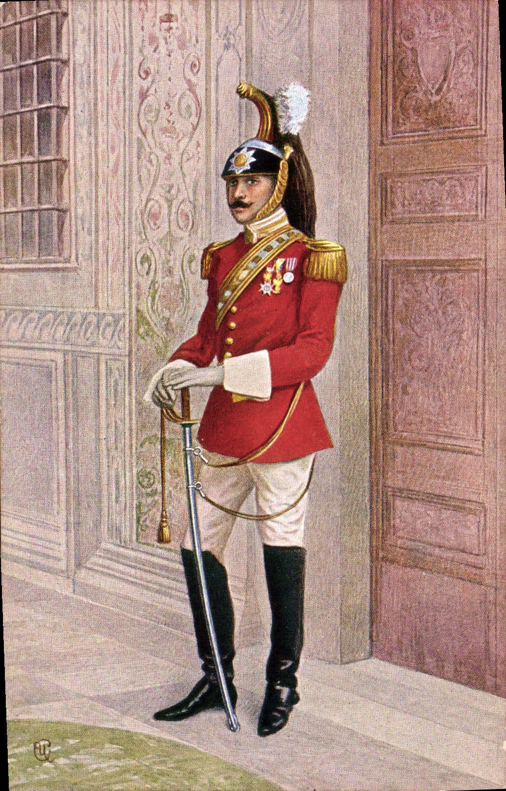 CPA Militaria Vaticano Guardia Nobile in grande uniforme