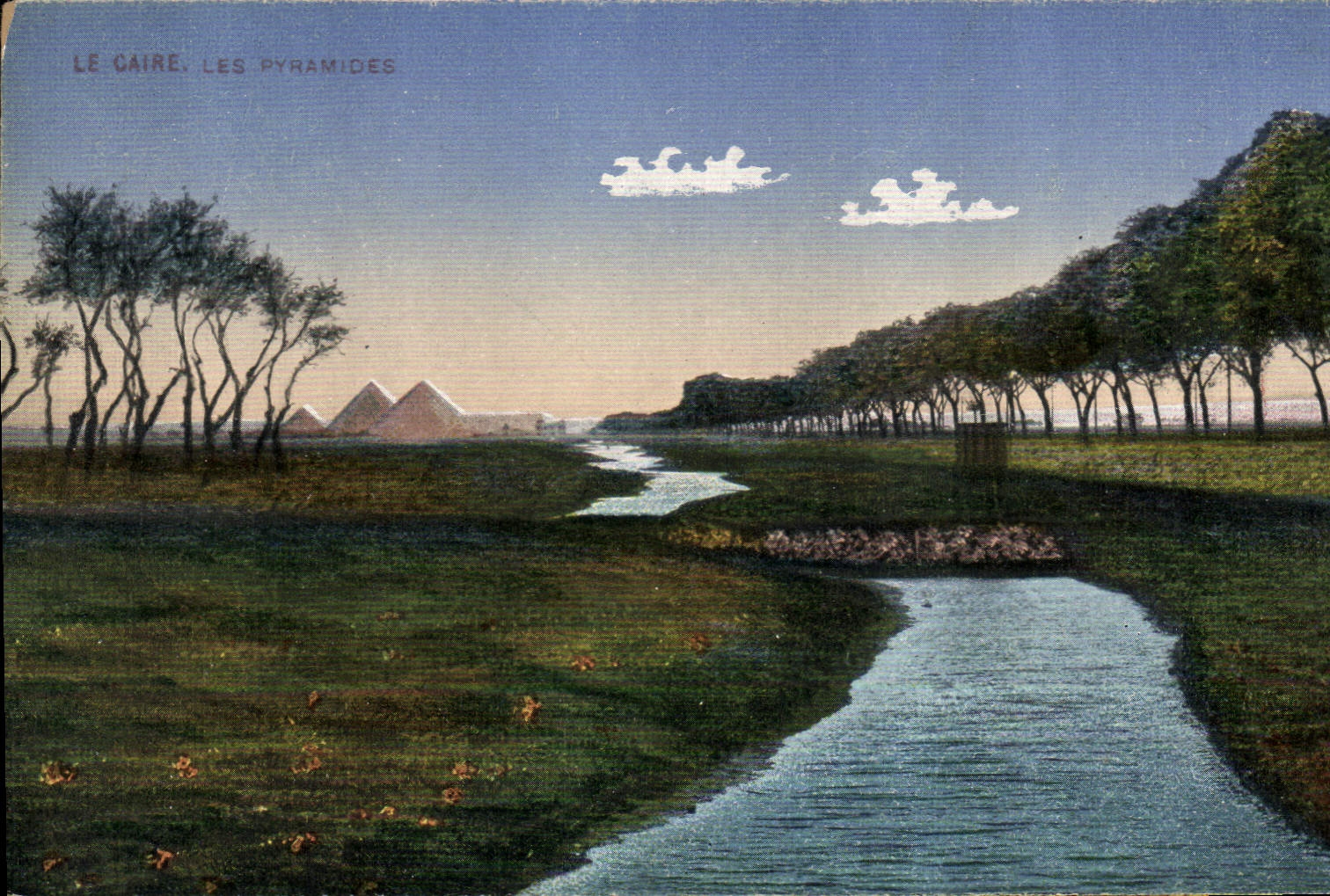 CPA Egypte Egypt La Caire Les Pyramides