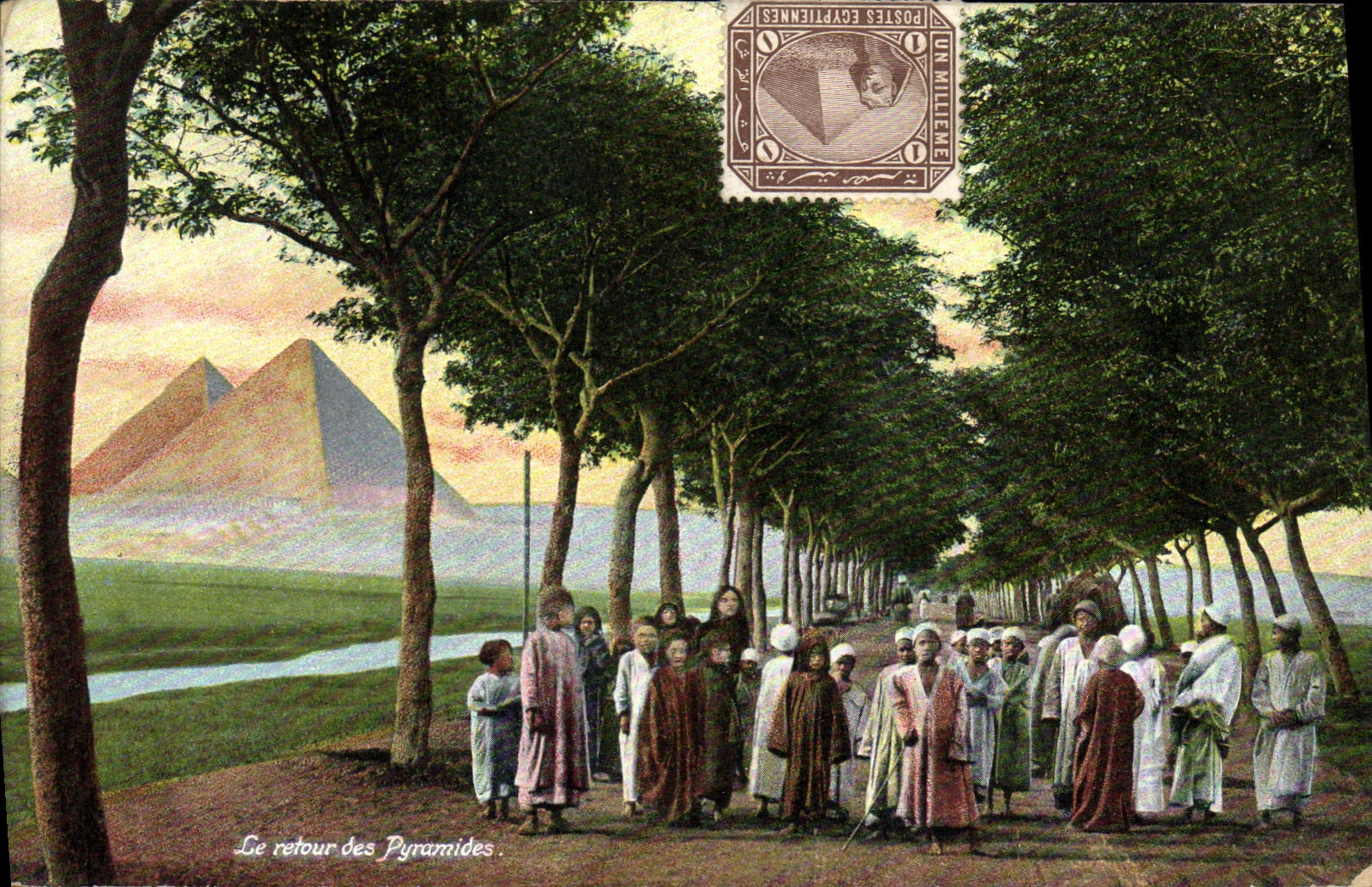 CPA Egypte Egypt Le retour des Pyramides