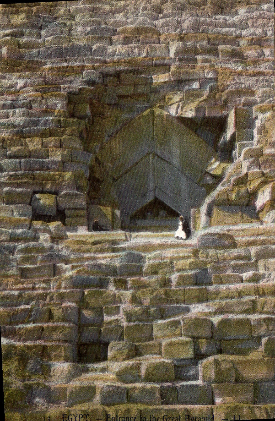 CPA Egypte Egypt Entree de la grande pyramide