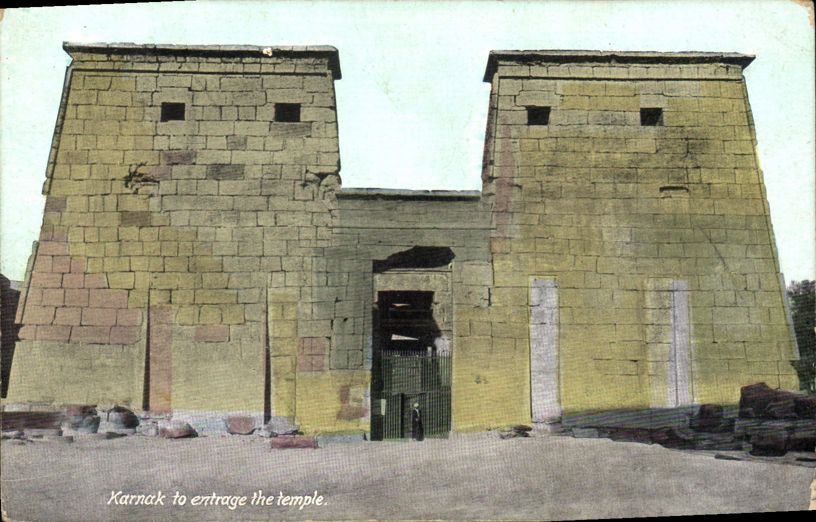 CPA Egypte Egypt Karnak to entrage the temple