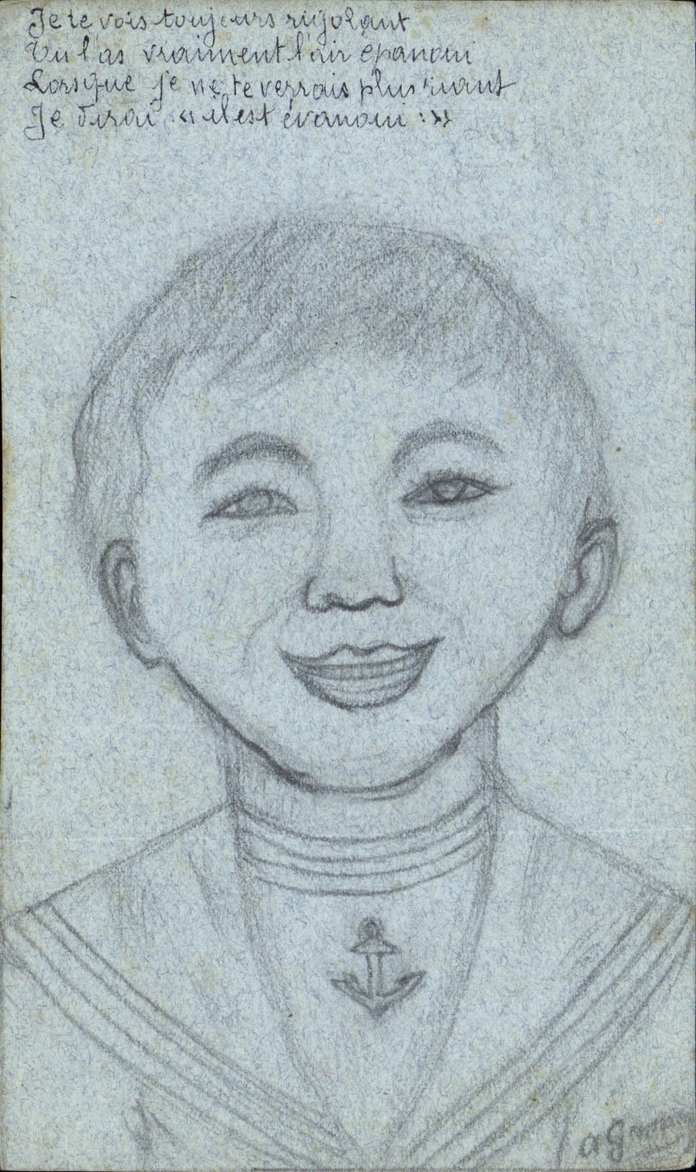 CPA Fantaisie (dessin a la main) Enfant