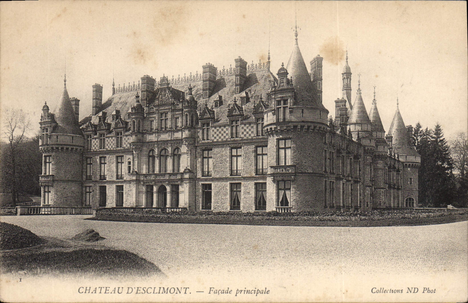 CPA Chateau d'Esclimont Facade principale