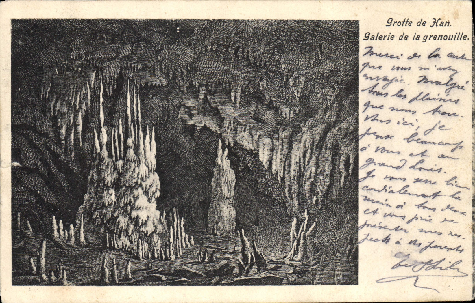 CPA Grotte de Han Galerie de la grenouille Grottes 