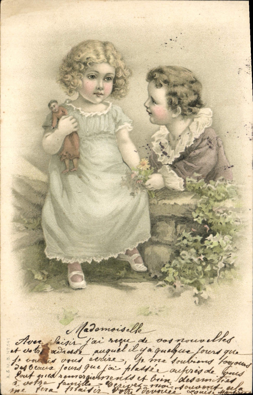 CPA Fantaisie Enfants Poupee 