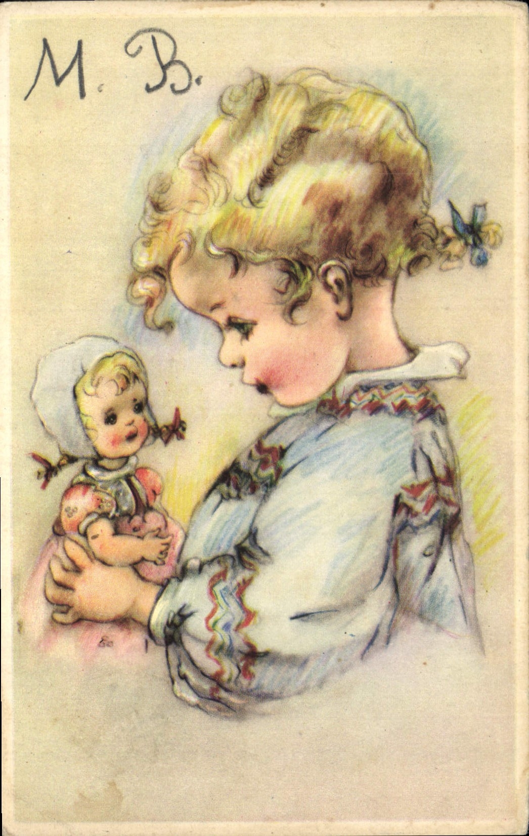 CPA Fantaisie Enfant Poupee 