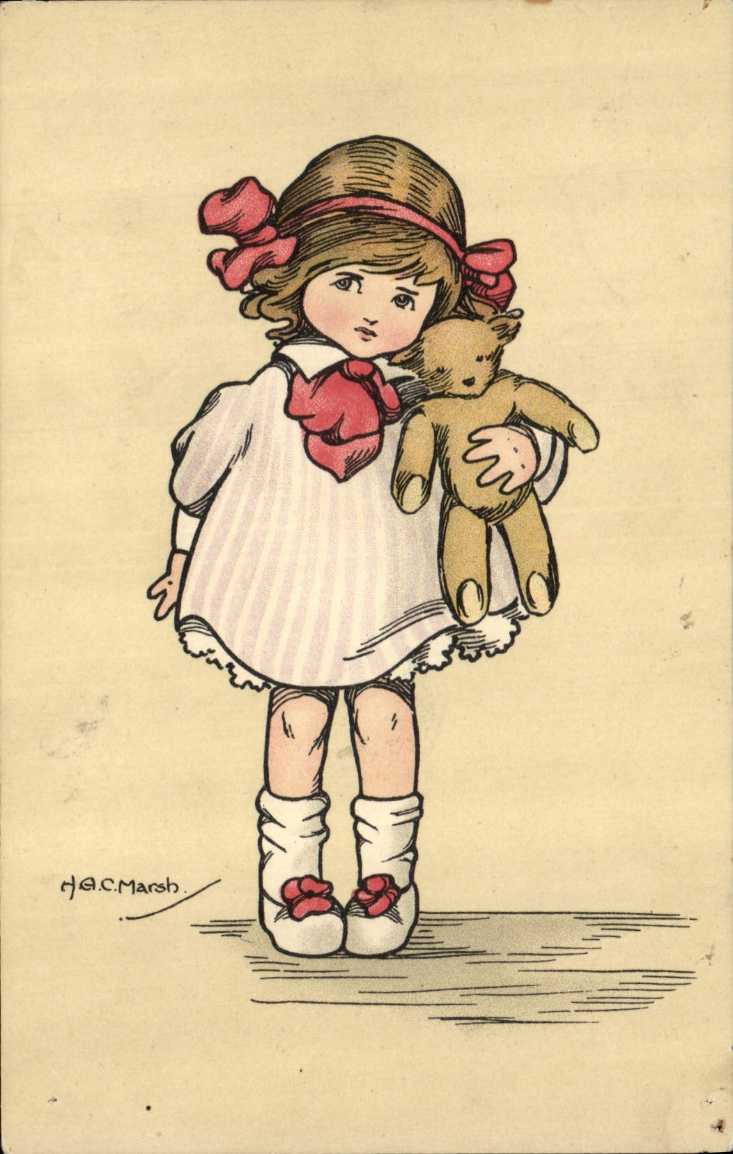 CPA Fantaisie Enfant Ours en peluche