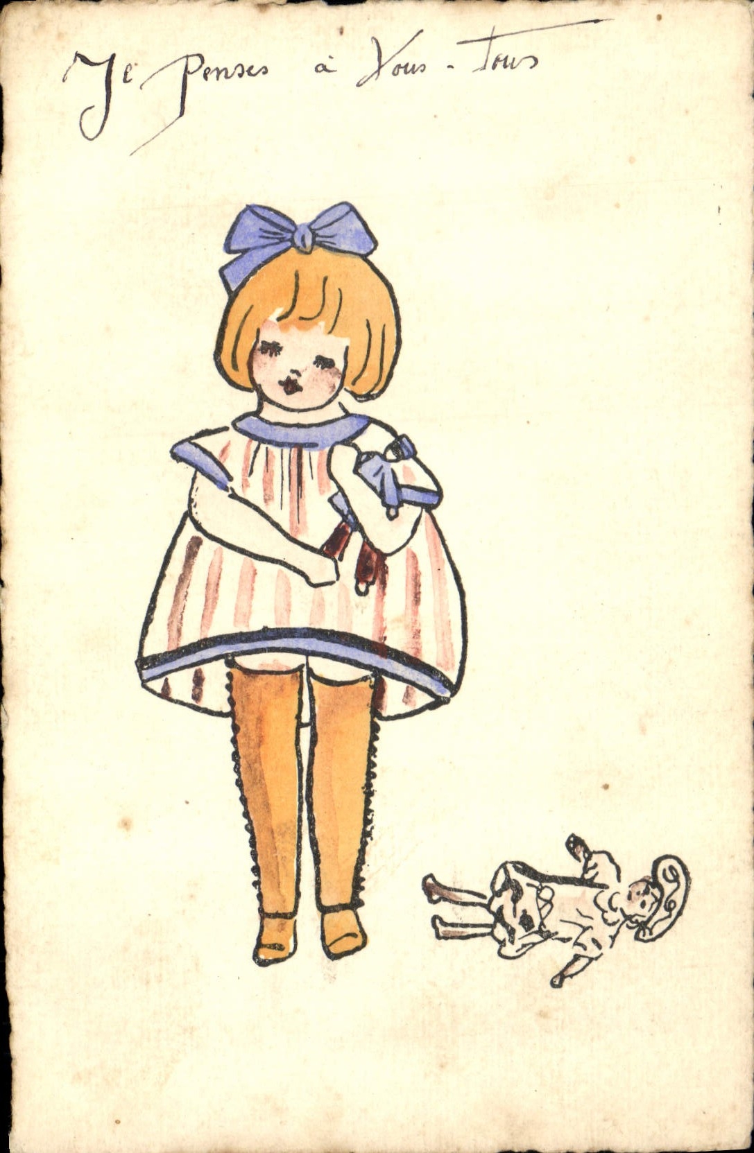 CPA Fantaisie Enfant Poupee 