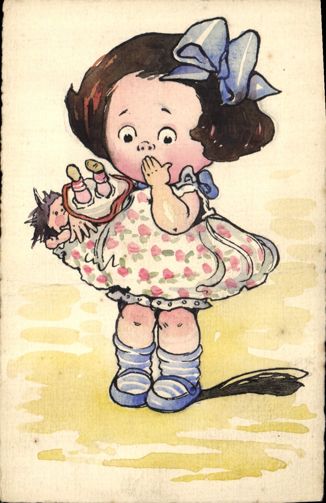 CPA Fantaisie Enfant Poupee 
