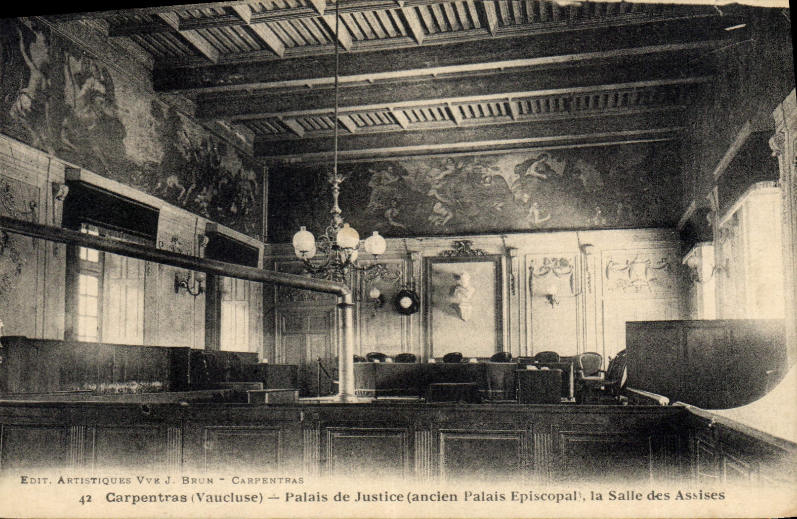 CPA Palais de Justice Ancien Palais Episcopal La Salle des Assises Carpentras