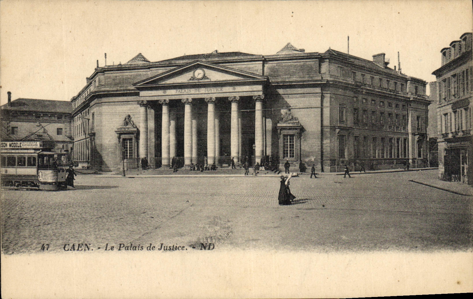 CPA Palais de Justice Caen Tramway