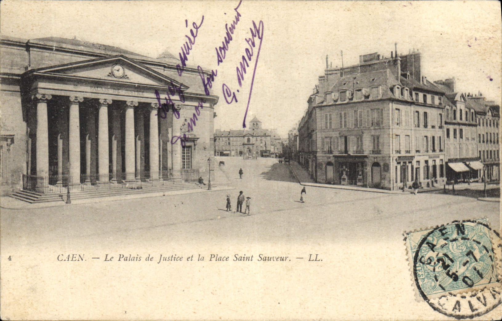 CPA Palais de Justice et la place Saint Sauveur Caen