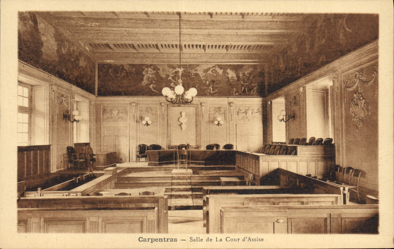 CPA Palais de Justice Carpentras Salle de la Cour d'Assise