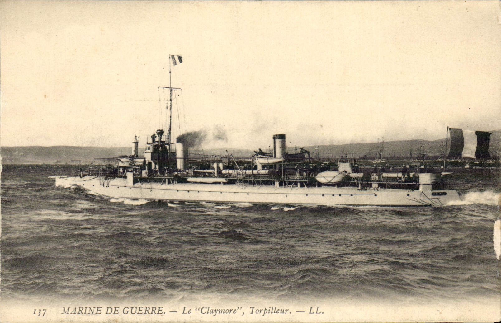 CPA Bateau de Guerre Le Claymore Torpilleur