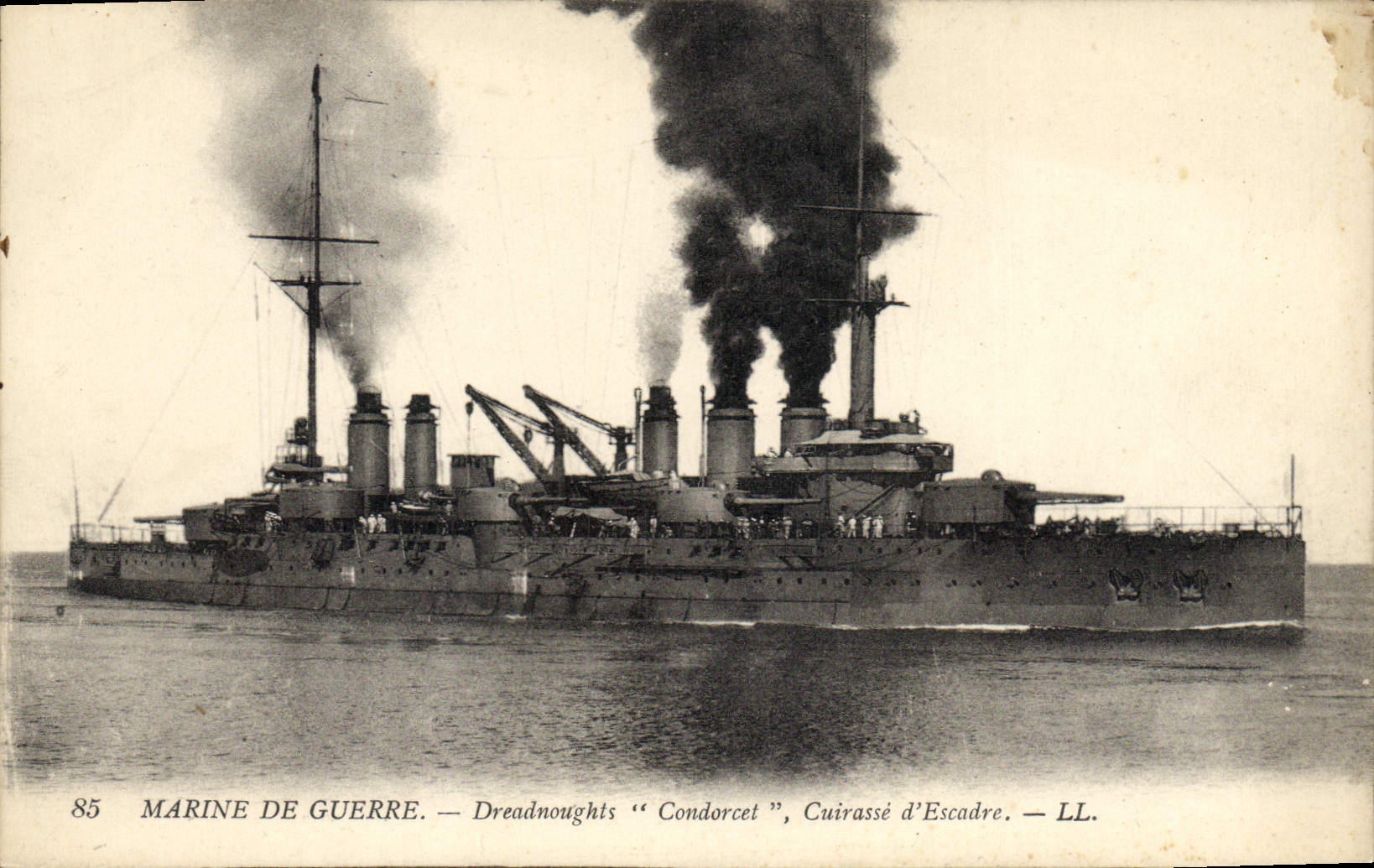 CPA Bateau de Guerre Dreadnoughts Condorcet Cuirasse d'escadre