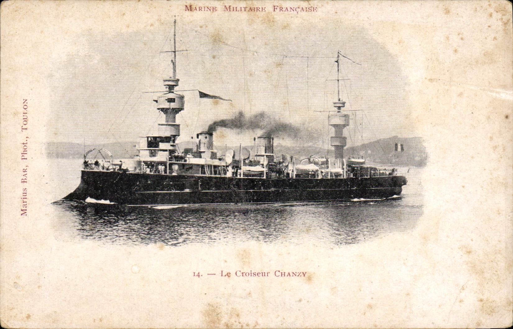 CPA Bateau de Guerre Le croiseur Chanzy