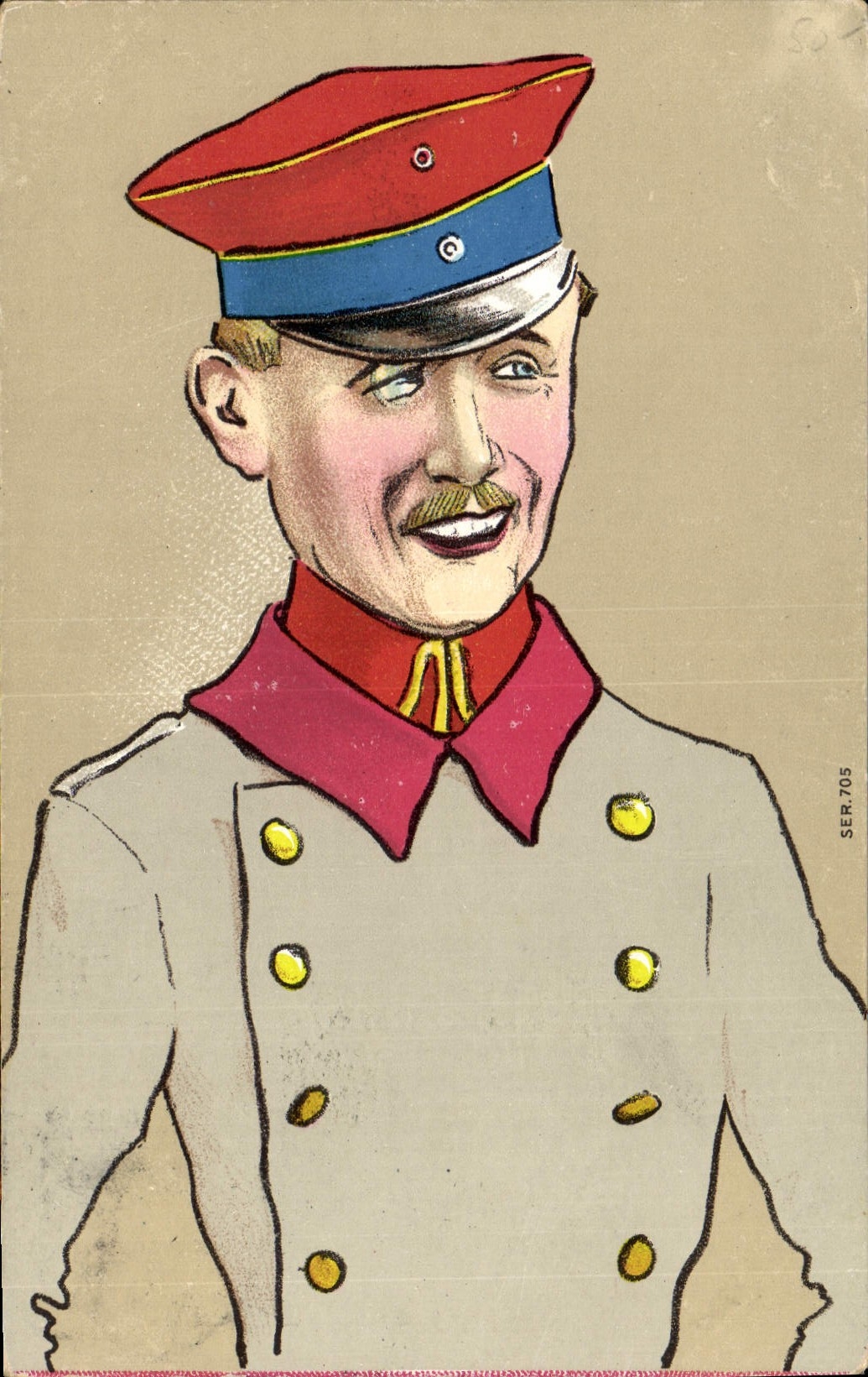 CPA Militaria Officier