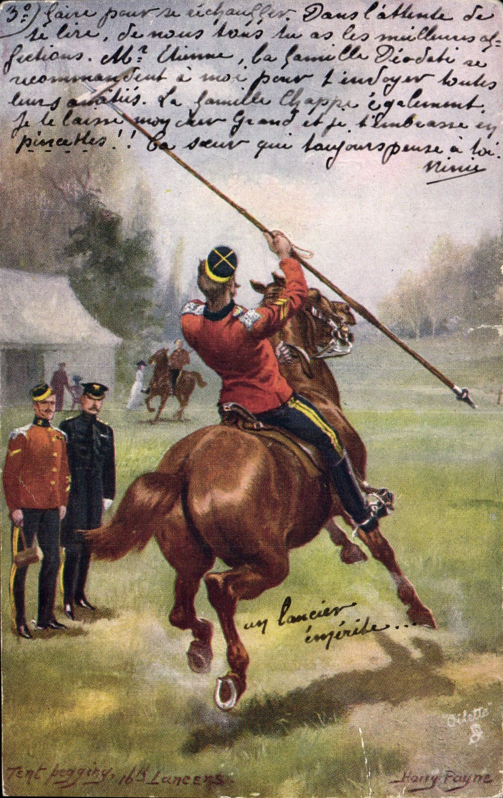 CPA Militaria 16th lancers