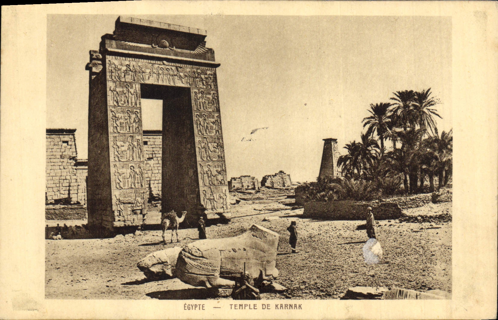 CPA Egypt Egypte Temple de Karnak 