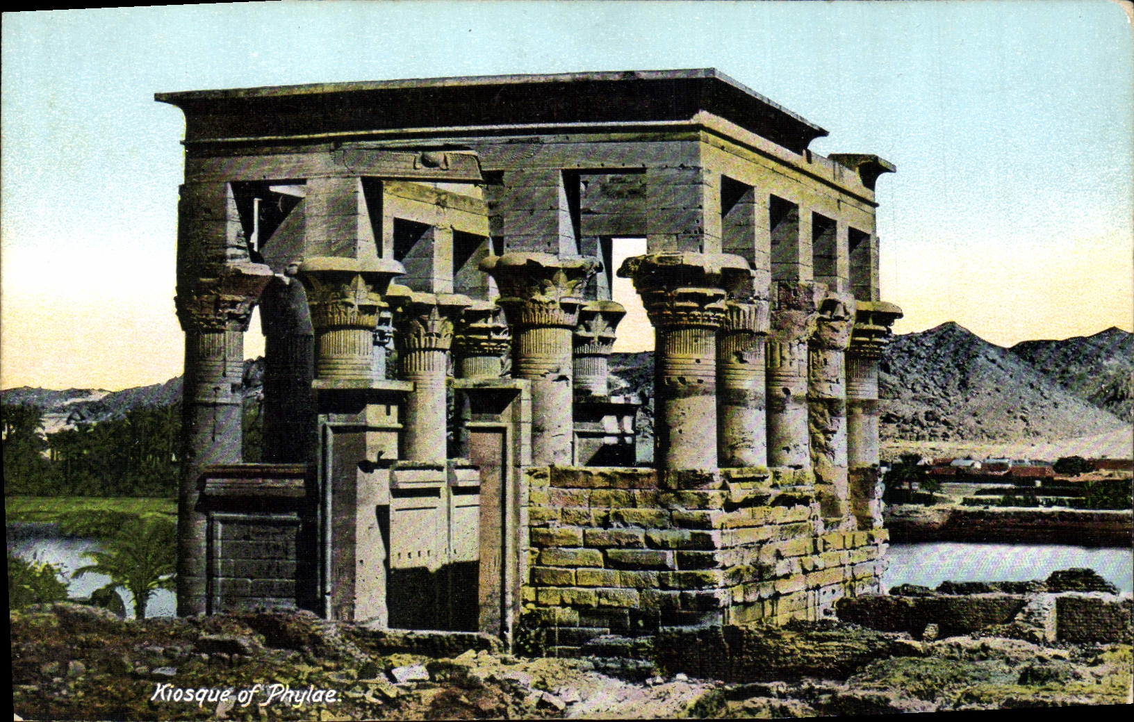 CPA Egypt Egypte Kiosque of Phylae 