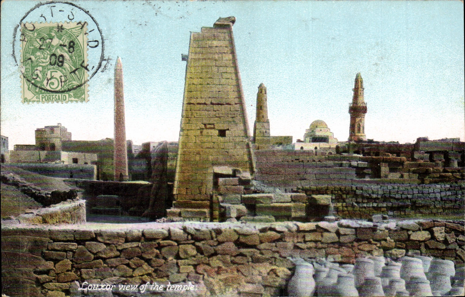 CPA Egypt Egypte Louxor view of the temple