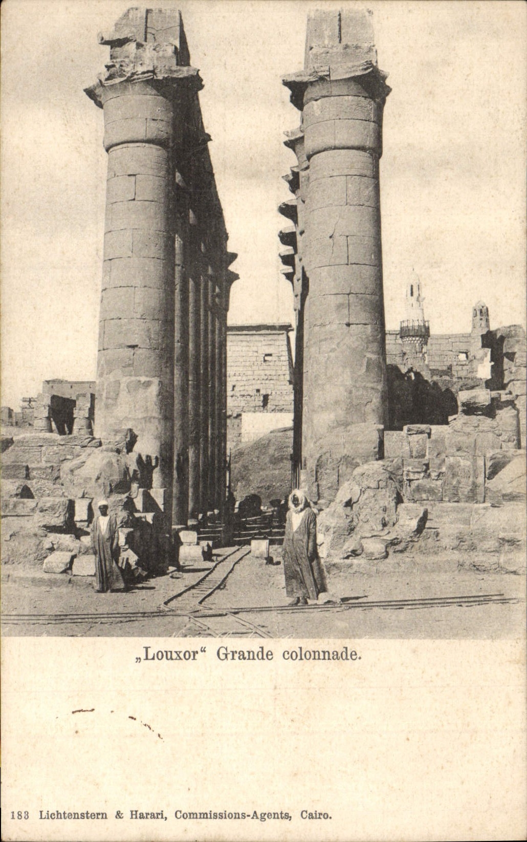 CPA Egypt Egypte Louxor Grande colonnade
