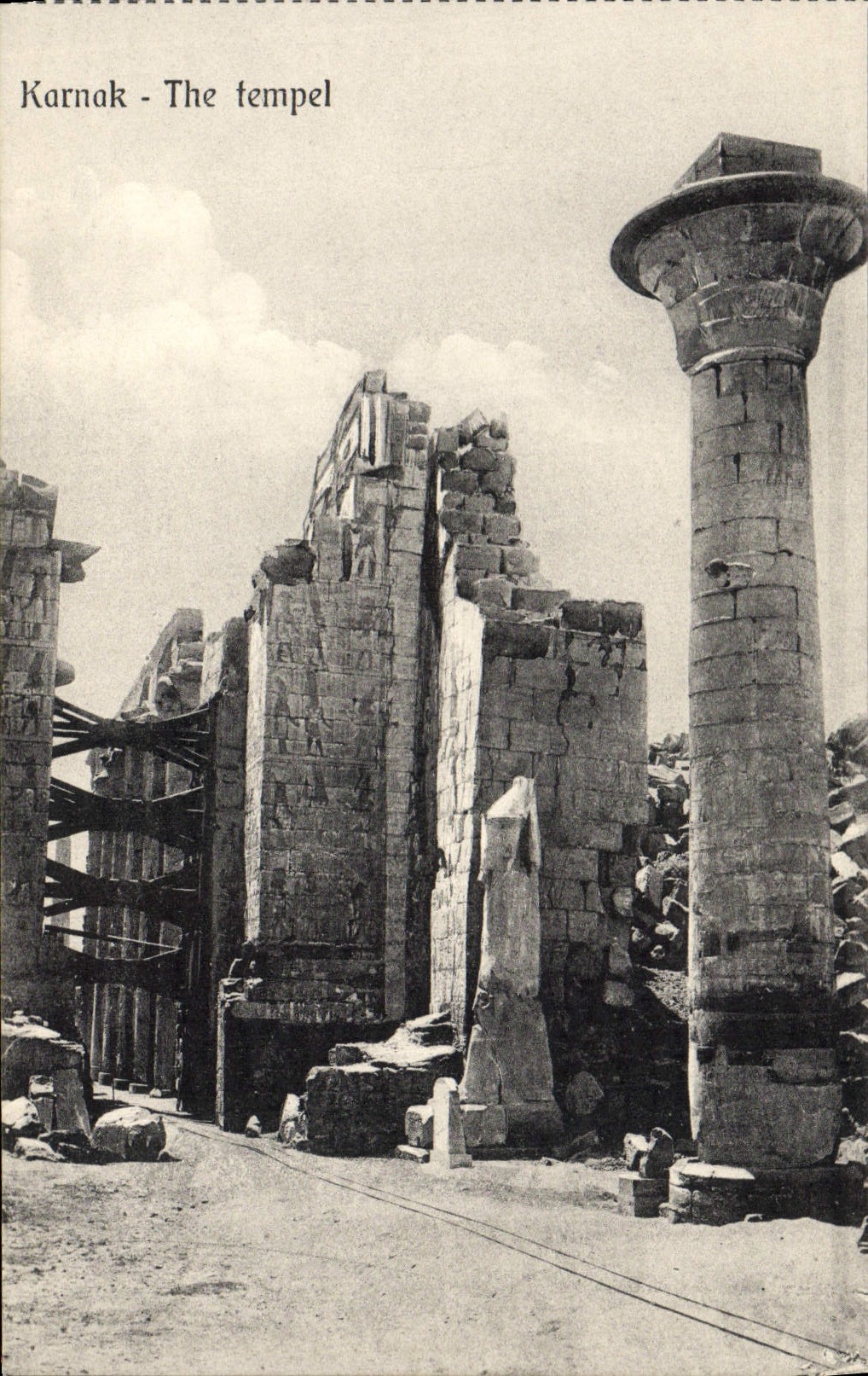 CPA Egypt Egypte Karnak The tempel