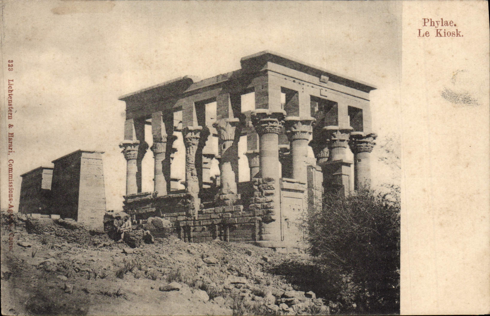 CPA Egypt Egypte Phylae Le kiosk