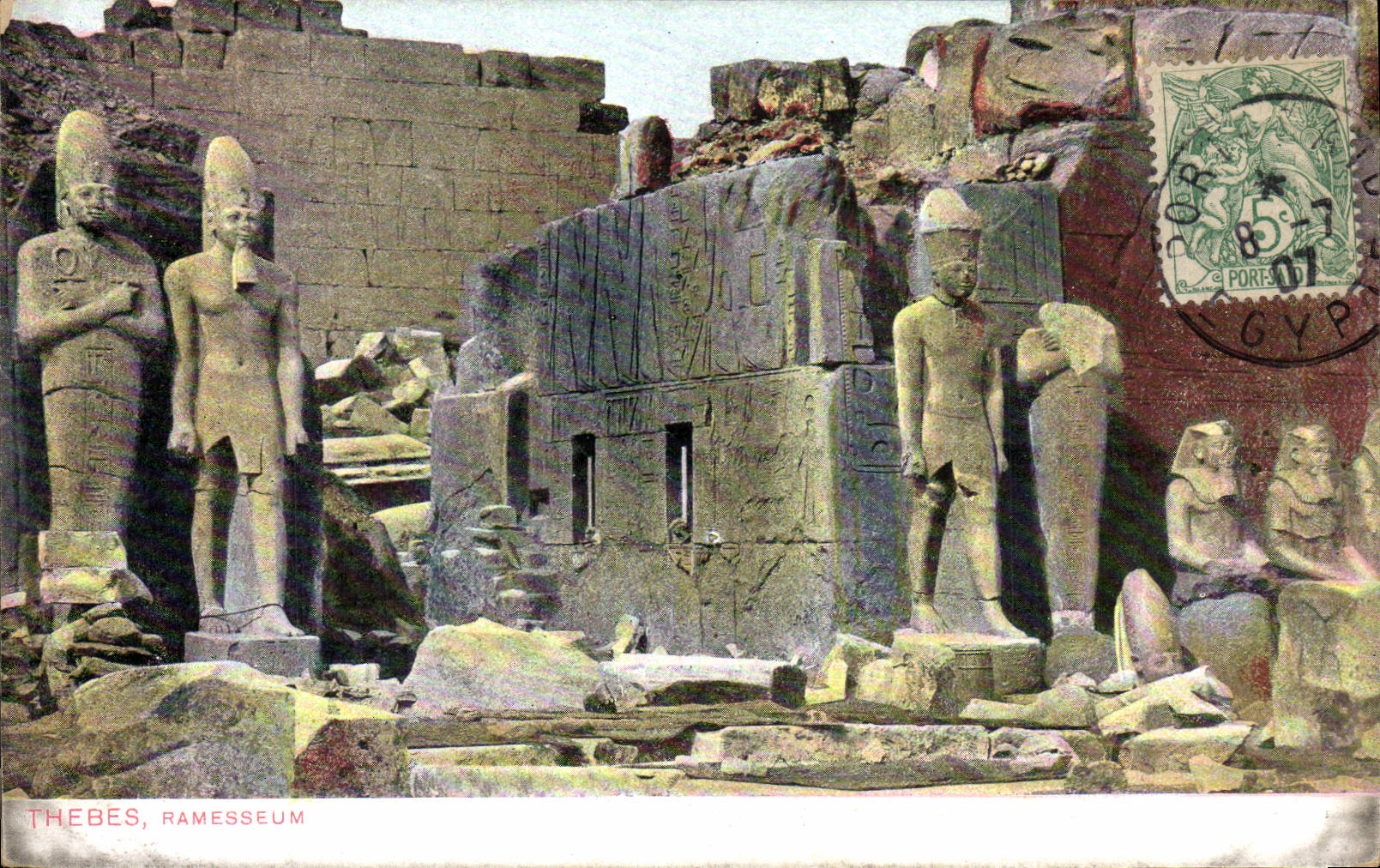 CPA Egypt Egypte Thebes Ramesseum