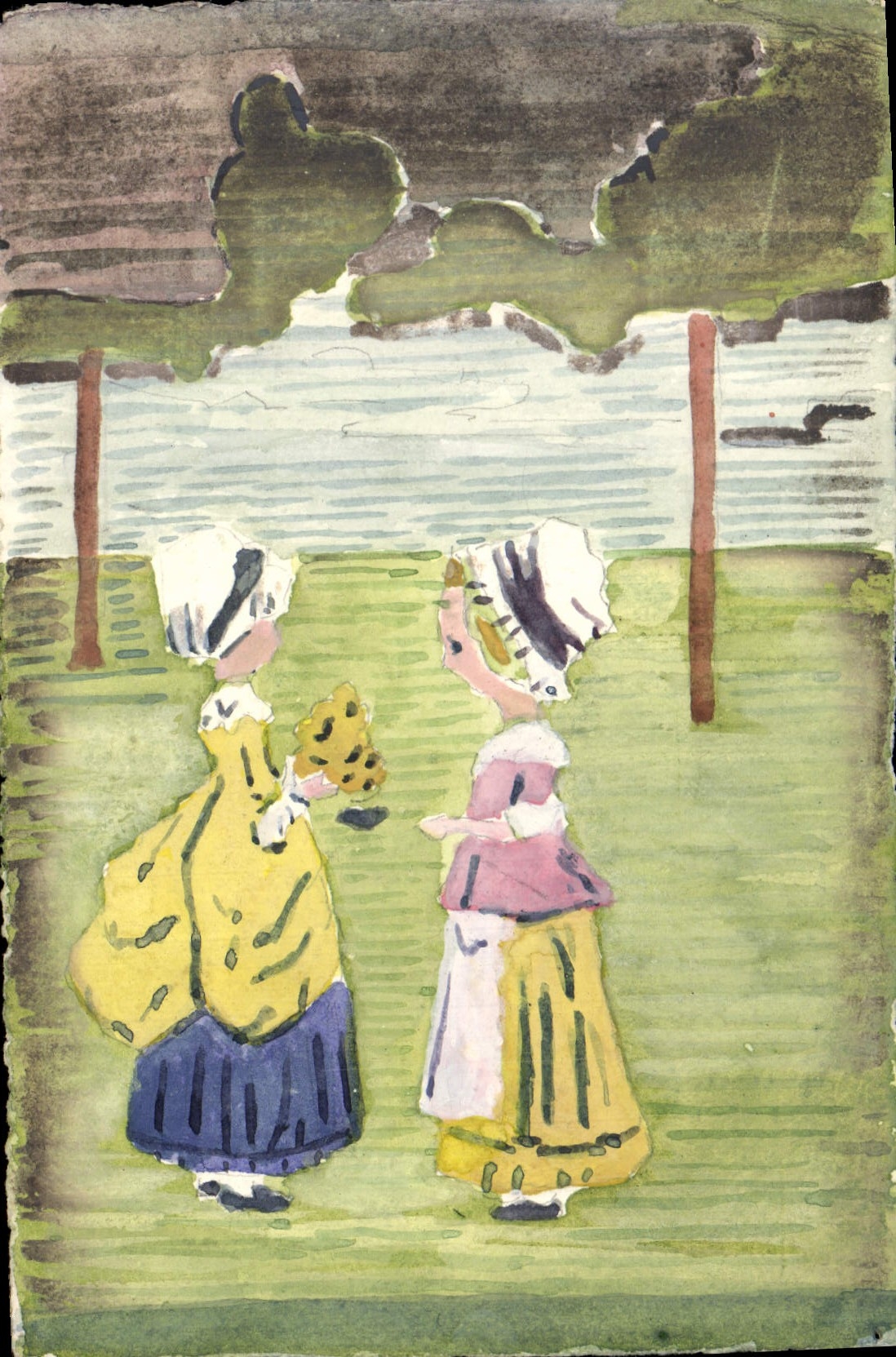 CPA Fantaisie (dessin a la main) Enfants