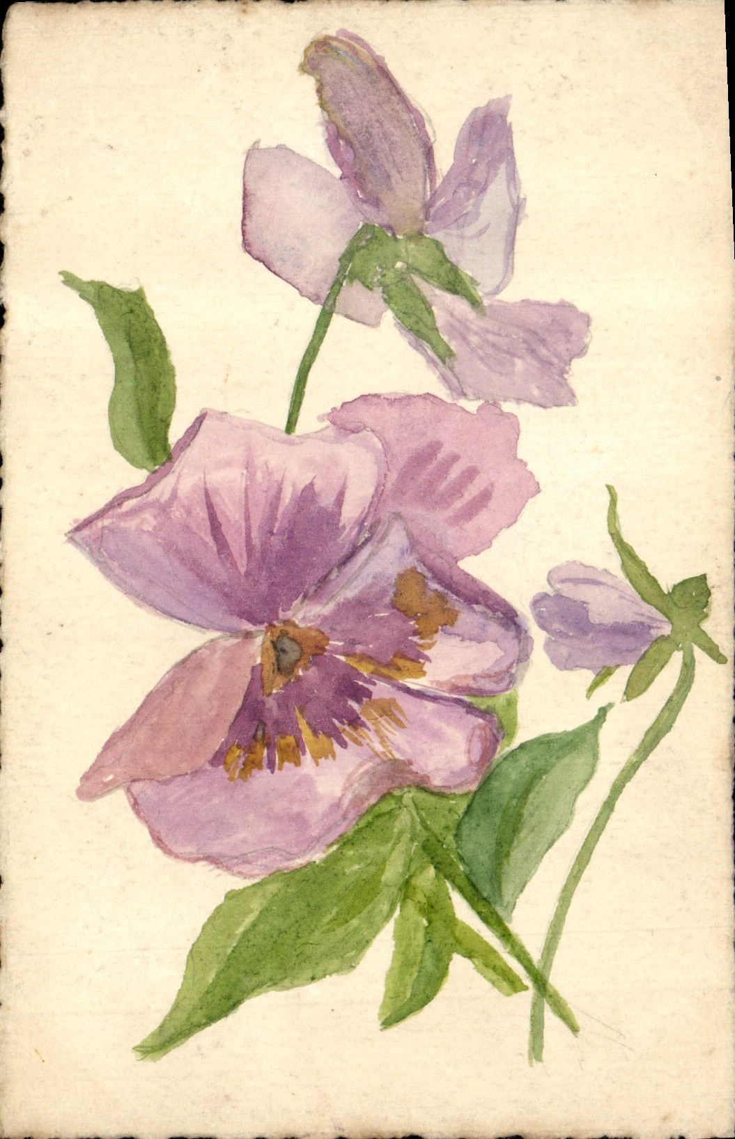 CPA Fantaisie (dessin a la main) Fleurs