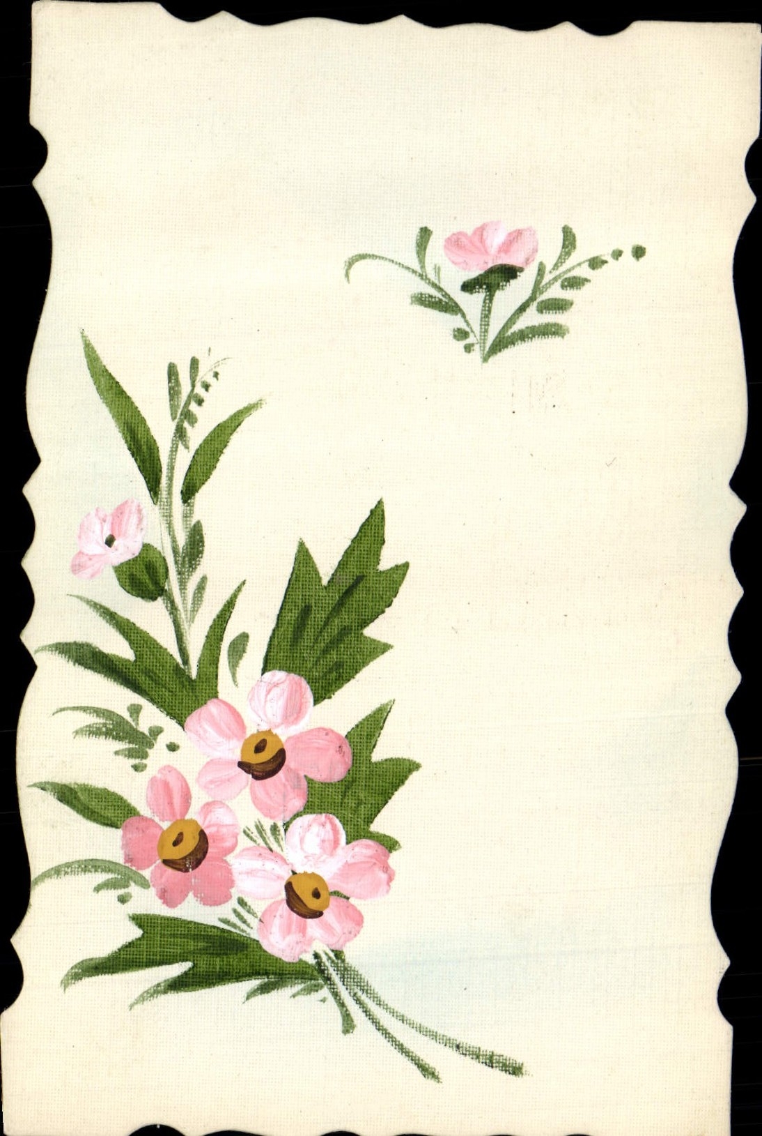 CPA Fantaisie (dessin a la main) Fleurs