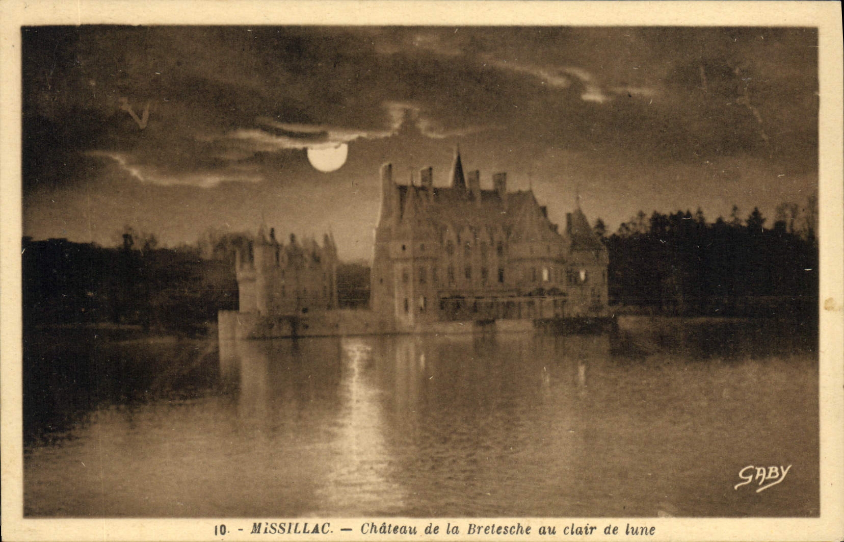 CPA Chateau de la Brestesche au clair de lune Missillac