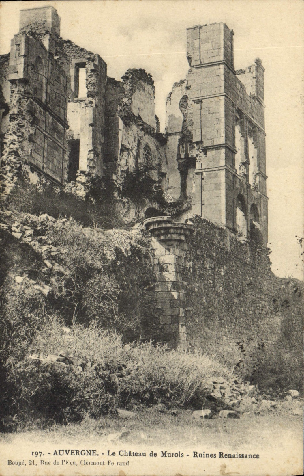 CPA Chateau de Murols Ruines Renaissance Auvergne