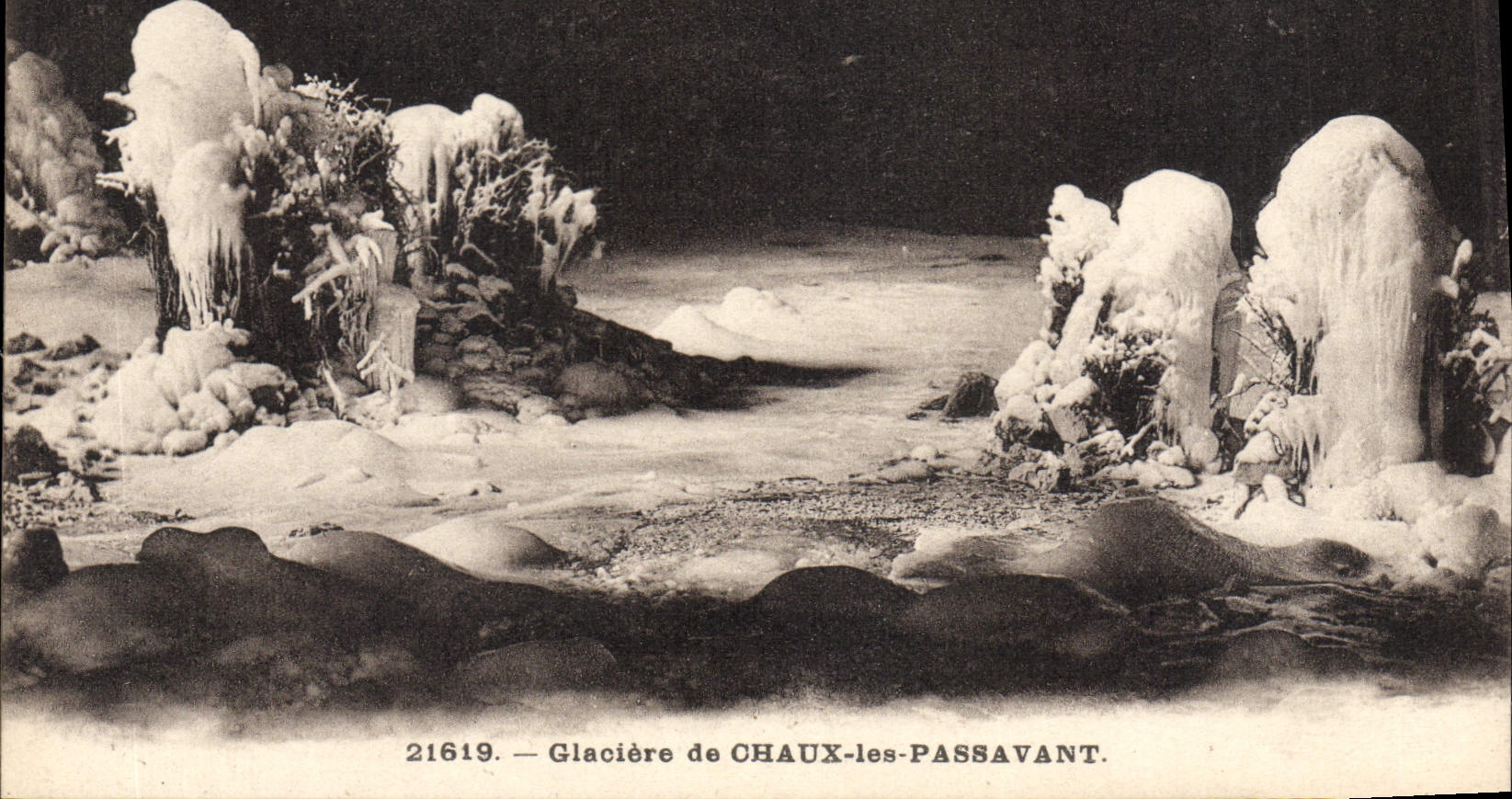 CPA Grottes Grotte Glaciere de Chaux les Passavant
