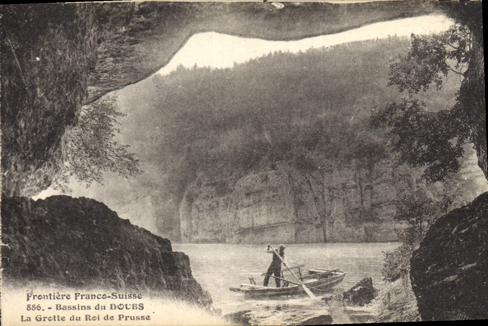 CPA Grottes Grotte du Roi de Prusse Bassins du Doubs