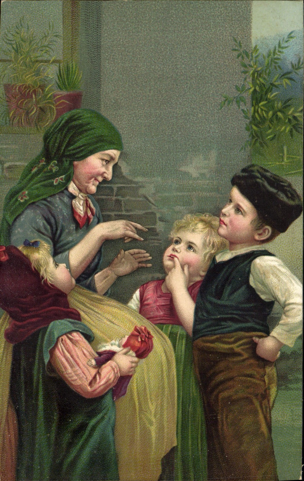 CPA Fantaisie Enfants Poupee Femme 