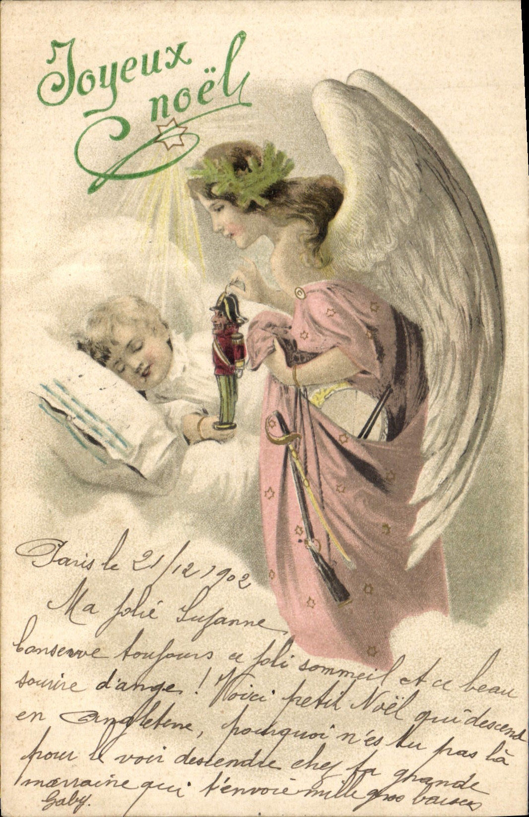 CPA Fantaisie Enfants Poupee Ange 