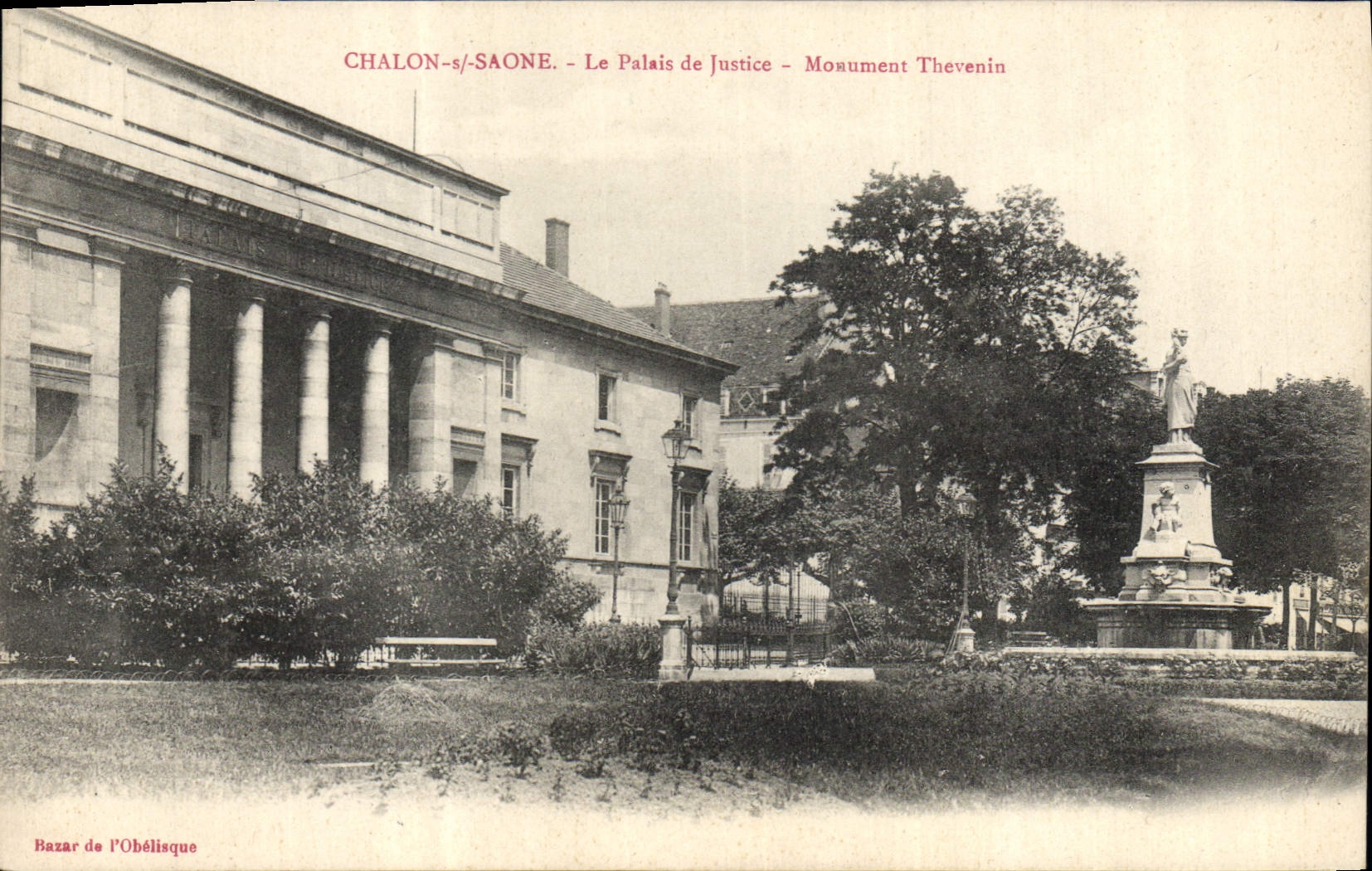 CPA Palais de justice Monument Thevenin Chalon sur Saone