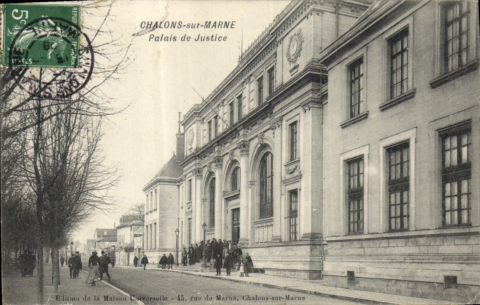CPA Palais de justice Chalons sur Marne
