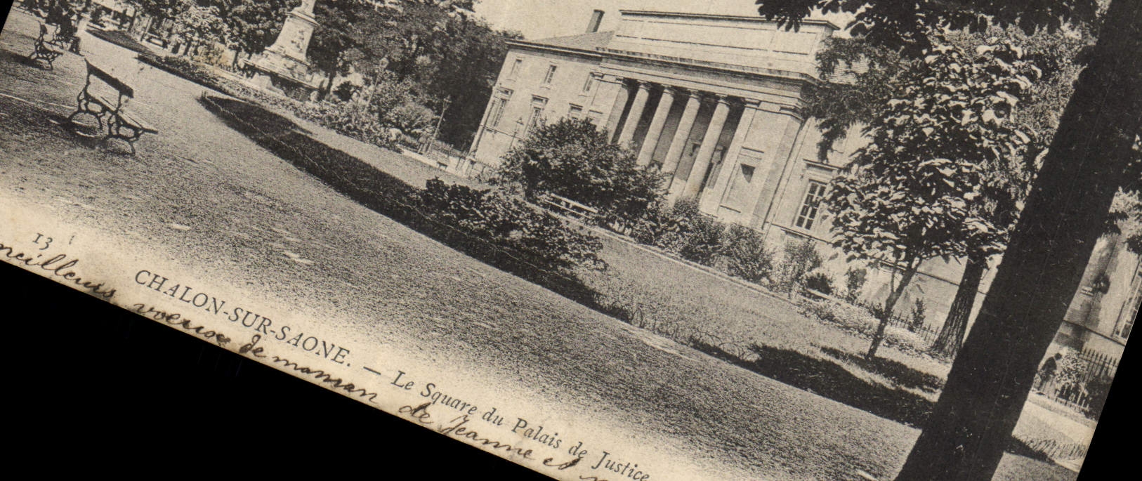 CPA Chalon sur Saone Le square du Palais de justice 
