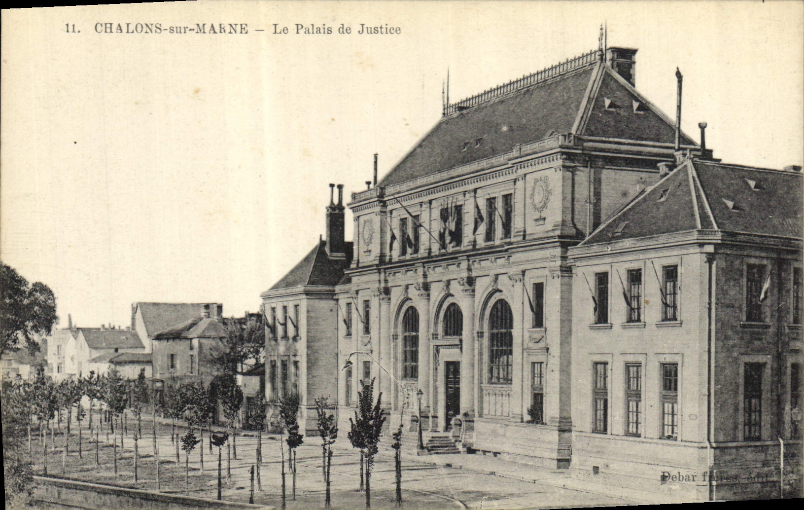 CPA Palais de justice Chalons sur Marne