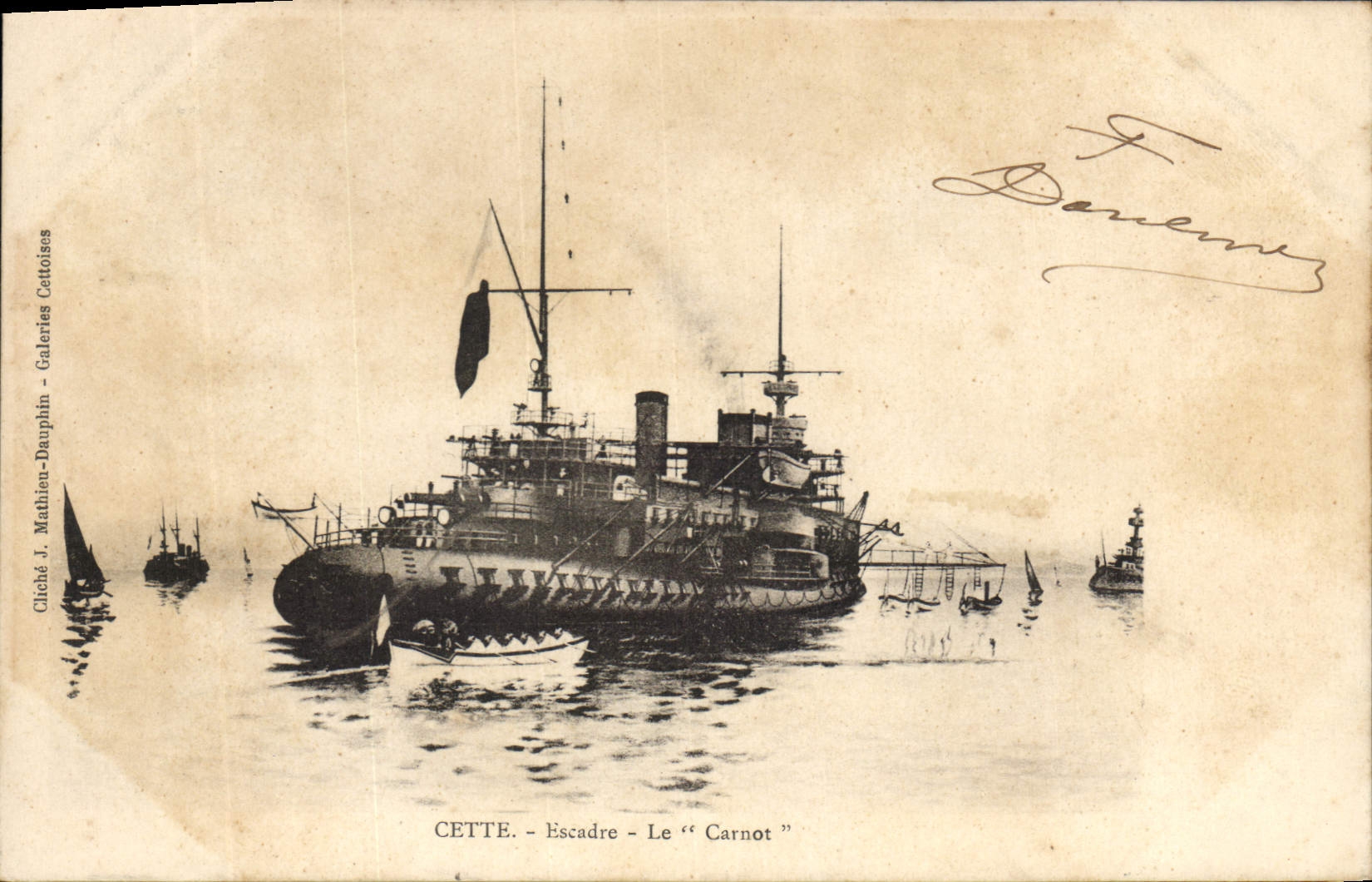 CPA Bateau de Guerre Cette Escadre Le Carnot