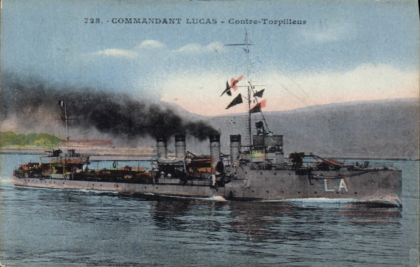 CPA Bateau de Guerre Commandant Lucas Contre torpilleur 