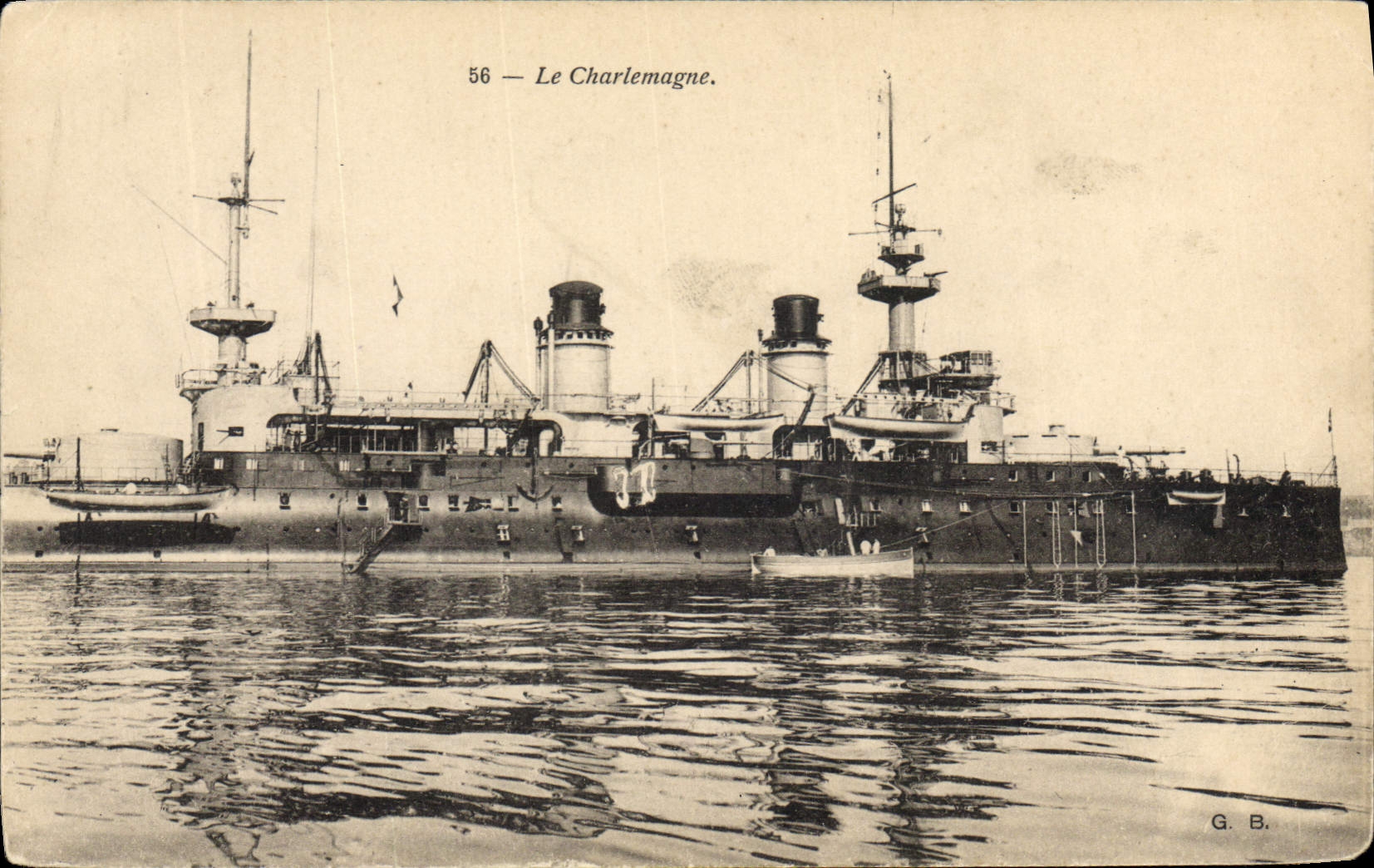 CPA Bateau de Guerre Le Charlemagne